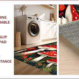 Ultra Soft Area Rug, Non Slip, Stain Resistant, Washable Area Rugs for Living Room, Bedroom, Elegant Earthy Color Palette(Red)