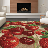 Cherry Bomb Bow with Strawberry Accents and Charming Pink Overlay(Red)