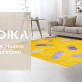 Ultra Soft Area Rug, Non Slip, Stain Resistant, Washable Area Rugs for Living Room, Bedroom, Vibrant Quirky Butter Motif(Yellow)