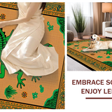 Ultra Soft Area Rug, Non Slip, Stain Resistant, Washable Area Rugs for Living Room, Bedroom, Playful Multi-Color Alligator Aesthetic(Brown)