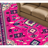 Ultra Soft Area Rug, Non Slip, Stain Resistant, Washable Area Rugs for Living Room, Bedroom, Funky Western Charm Rug(Pink)
