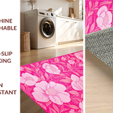 Ultra Soft Area Rug, Non Slip, Stain Resistant, Washable Area Rugs for Living Room, Bedroom, Stylish Plush Diamond Motif(Pink)
