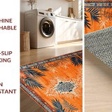 Ultra Soft Area Rug, Non Slip, Stain Resistant, Washable Area Rugs for Living Room, Bedroom, Creative Youthful Tiger Theme Decor(Orange)
