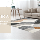 Ultra Soft Area Rug, Non Slip, Stain Resistant, Washable Area Rugs for Living Room, Bedroom, Contemporary Soft Tiled Pattern(Gray)