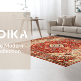 Distressed Abstract Colorful Design(Red)