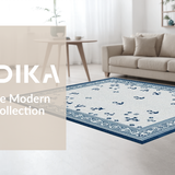 Ultra Soft Area Rug, Non Slip, Stain Resistant, Washable Area Rugs for Living Room, Bedroom, Trendy Denim Oceanic Vibes(Blue)