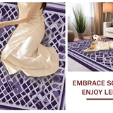 Ultra Soft Area Rug, Non Slip, Stain Resistant, Washable Area Rugs for Living Room, Bedroom, Contemporary Checked Visual Harmony(Purple)