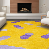 Ultra Soft Area Rug, Non Slip, Stain Resistant, Washable Area Rugs for Living Room, Bedroom, Vibrant Quirky Butter Motif(Yellow)