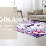 Ultra Soft Area Rug, Non Slip, Stain Resistant, Washable Area Rugs for Living Room, Bedroom, Vibrant Springtime Nature Embrace(Purple)