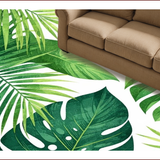 Ultra Soft Area Rug, Non Slip, Stain Resistant, Washable Area Rugs for Living Room, Bedroom, Vibrant Green Botanical Fusion(Green)
