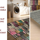 Ultra Soft Area Rug, Non Slip, Stain Resistant, Washable Area Rugs for Living Room, Bedroom, Rustic Textured Linear Composition(Brown)