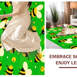 Ultra Soft Area Rug, Non Slip, Stain Resistant, Washable Area Rugs for Living Room, Bedroom, Whimsical Vibrant Animal Theme(Green)