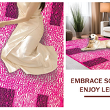 Ultra Soft Area Rug, Non Slip, Stain Resistant, Washable Area Rugs for Living Room, Bedroom, Vibrant Leopard Stripe Motif(Pink)