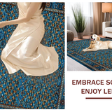 Vintage Earthy Tiled Motif(Blue)