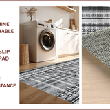 Ultra Soft Area Rug, Non Slip, Stain Resistant, Washable Area Rugs for Living Room, Bedroom, Versatile RV Deck Beach Picnic Straw Carpet(Black)