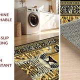Ultra Soft Area Rug, Non Slip, Stain Resistant, Washable Area Rugs for Living Room, Bedroom, Modern Chic Safari Aesthetic(Gold)