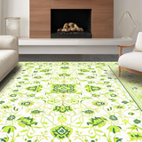 Ultra Soft Area Rug, Non Slip, Stain Resistant, Washable Area Rugs for Living Room, Bedroom, Charming Vintage Medallion Style(White)