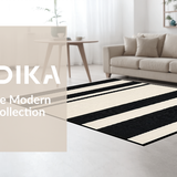 Ultra Soft Area Rug, Non Slip, Stain Resistant, Washable Area Rugs for Living Room, Bedroom, Vibrant Modern Textured Lines(Beige)