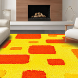 Ultra Soft Area Rug, Non Slip, Stain Resistant, Washable Area Rugs for Living Room, Bedroom, Cozy Soft Textured Youthful Vibe(Yellow)
