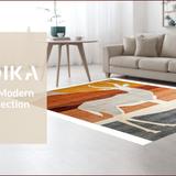 Ultra Soft Area Rug, Non Slip, Stain Resistant, Washable Area Rugs for Living Room, Bedroom, Contemporary Safari Animal Motif(Beige)