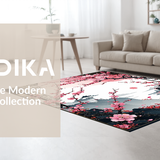 Ultra Soft Area Rug, Non Slip, Stain Resistant, Washable Area Rugs for Living Room, Bedroom, Vibrant Petal Blossom Aesthetic(Pink)