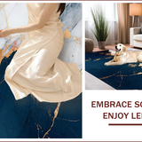 Ultra Soft Area Rug, Non Slip, Stain Resistant, Washable Area Rugs for Living Room, Bedroom, Pink and Blue Bedroom Rug for Modern Aesthetic(Blue)