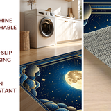 Ultra Soft Area Rug, Non Slip, Stain Resistant, Washable Area Rugs for Living Room, Bedroom, Colorful Galaxy Dreamscape Theme(Blue)