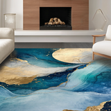 Vibrant Ocean Inspired Swirl Design(Blue)