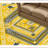Ultra Soft Area Rug, Non Slip, Stain Resistant, Washable Area Rugs for Living Room, Bedroom, Chic Modern Diamond Aesthetic(Yellow)