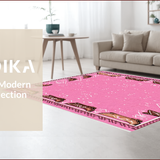Ultra Soft Area Rug, Non Slip, Stain Resistant, Washable Area Rugs for Living Room, Bedroom, Cowgirl Themed Kitchen Decor Door Mat(Pink)