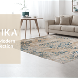 Ultra Soft Area Rug, Non Slip, Stain Resistant, Washable Area Rugs for Living Room, Bedroom, Chic Soft Neutral Medallion Design(Beige)
