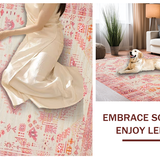 Stylish Distressed Geometric Arrangement(Pink)