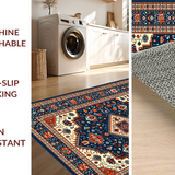 Rustic Blue Orange Medallion Style(Blue)