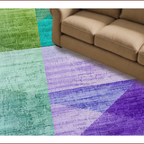 Ultra Soft Area Rug, Non Slip, Stain Resistant, Washable Area Rugs for Living Room, Bedroom, Vibrant Retro Home Office Plush Area Rug(Green)