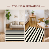 Contemporary Monochrome Striped Aesthetic(Black)