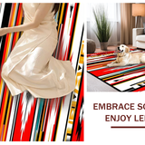 Luxurious Warm Tones Striped Fabric(Red)