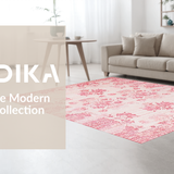 Ultra Soft Area Rug, Non Slip, Stain Resistant, Washable Area Rugs for Living Room, Bedroom, Enchanting Dreamy Floral Motifs(Pink)