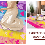 Ultra Soft Area Rug, Non Slip, Stain Resistant, Washable Area Rugs for Living Room, Bedroom, Lively Color Burst Theme(Purple)