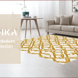 Ultra Soft Area Rug, Non Slip, Stain Resistant, Washable Area Rugs for Living Room, Bedroom, Marble Border Elegant(Gold)