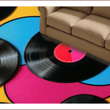 Ultra Soft Area Rug, Non Slip, Stain Resistant, Washable Area Rugs for Living Room, Bedroom, Stylish Semi-Circle Patio Rug for Nostalgic Decor(Black)