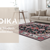 Chic Floral Motif in Monochrome(Black)