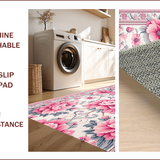 Ultra Soft Area Rug, Non Slip, Stain Resistant, Washable Area Rugs for Living Room, Bedroom, Vintage Faux Wool(Pink)