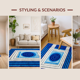 Playful Nonlinear Patterned Art(Blue)