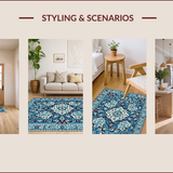Chic Vintage Blue Tiled(Blue)