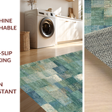 Ultra Soft Area Rug, Non Slip, Stain Resistant, Washable Area Rugs for Living Room, Bedroom, Subtle Seahorse Rug:  Printed Coastal Area Rug(Blue)