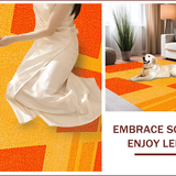 Ultra Soft Area Rug, Non Slip, Stain Resistant, Washable Area Rugs for Living Room, Bedroom, Mid Century Modern Vibrant Meditation Space Rug(Orange)