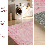 Ultra Soft Area Rug, Non Slip, Stain Resistant, Washable Area Rugs for Living Room, Bedroom, Elegant Pink Bow Design Carpet for Rooms Coquette Area Rug(Pink)