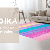 Ultra Soft Area Rug, Non Slip, Stain Resistant, Washable Area Rugs for Living Room, Bedroom, Lively Playful Iridescent Touch(Pink)
