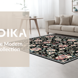 Contemporary Abstract Floral Design(Black)