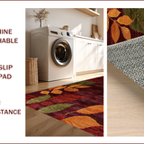 Ultra Soft Area Rug, Non Slip, Stain Resistant, Washable Area Rugs for Living Room, Bedroom, Charming Autumn Color Palette(Maroon)